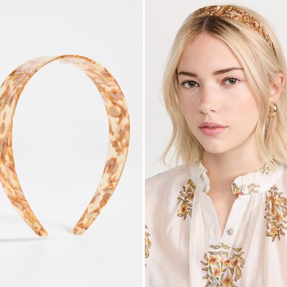 Lele Sadoughi Tortoise Acetate Headband Lightweight Chic - Picture 1 of 6